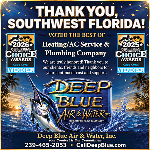 Best of Cape Coral - Plumbing & Air Conditioning - 2025 and 2026 - Award Winner.